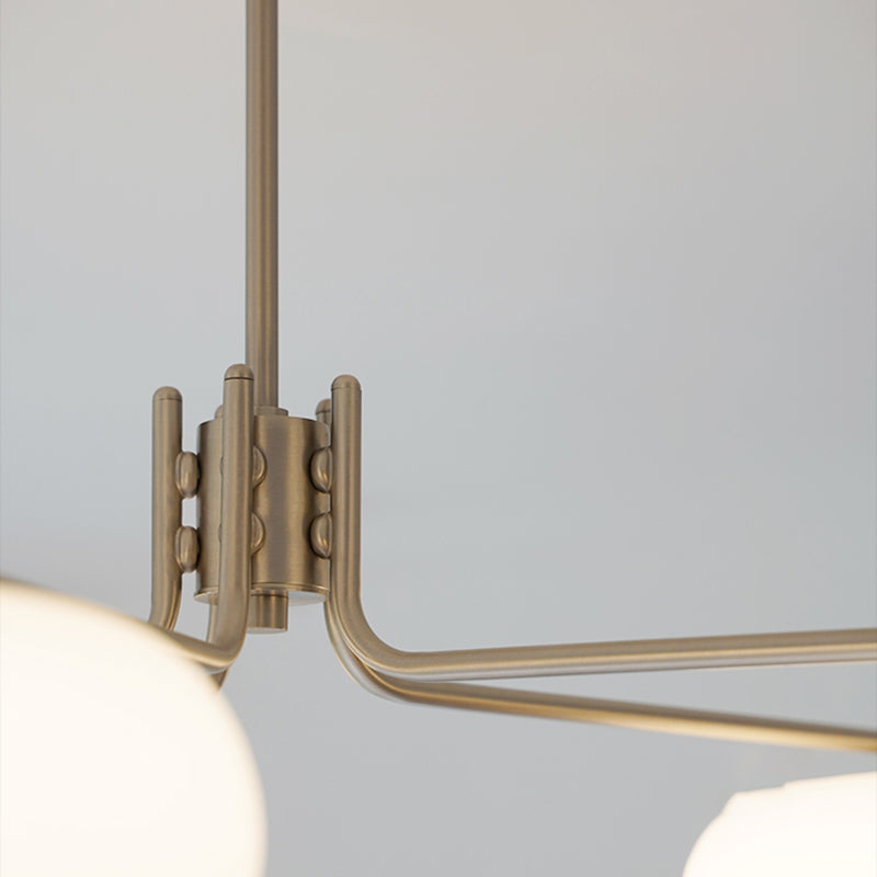 Modern Wood Chandelier Light Fixtures Bowl Multi-Head Suspension Pendant Lamps