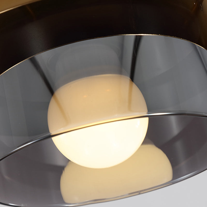 Modern Style Hanging Light 1 Light Glass Cylinder Pendant Light for Bedside