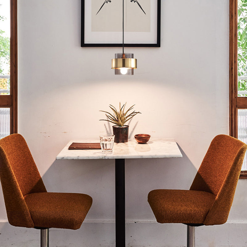 Modern Style Hanging Light 1 Light Glass Cylinder Pendant Light for Bedside