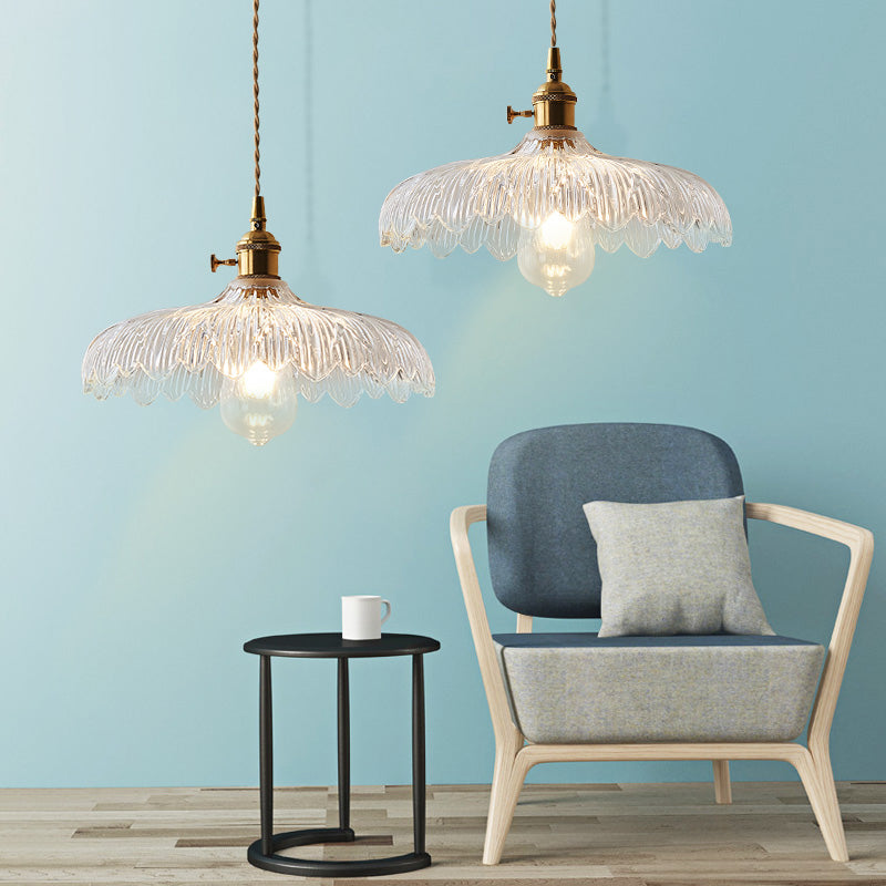 Single Head Glass Hanging Light Modern Pendant Lighting for Living Room Dinning Room