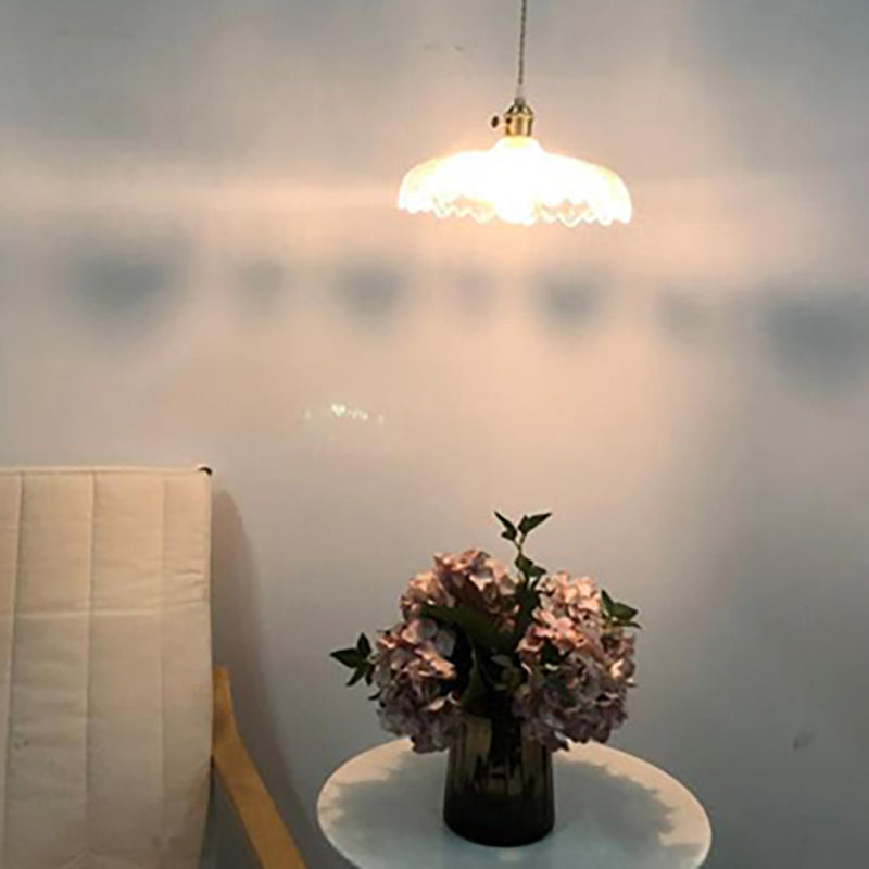 Single Head Glass Hanging Light Modern Pendant Lighting for Living Room Dinning Room