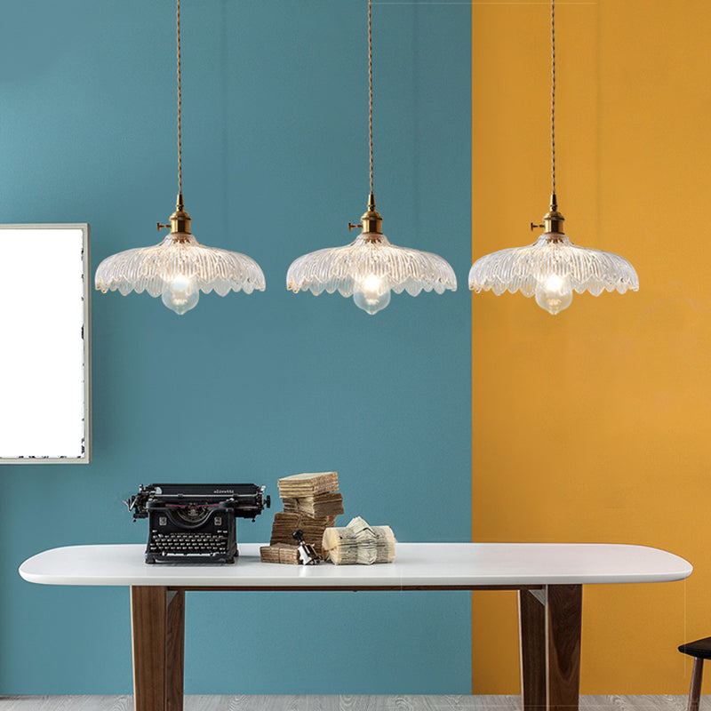 Single Head Glass Hanging Light Modern Pendant Lighting for Living Room Dinning Room