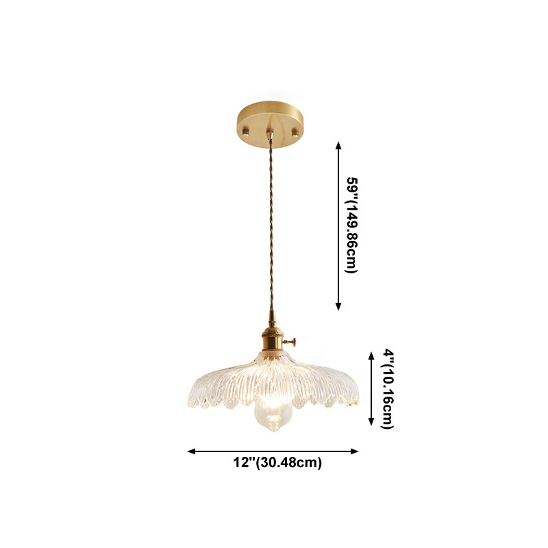 Single Head Glass Hanging Light Modern Pendant Lighting for Living Room Dinning Room
