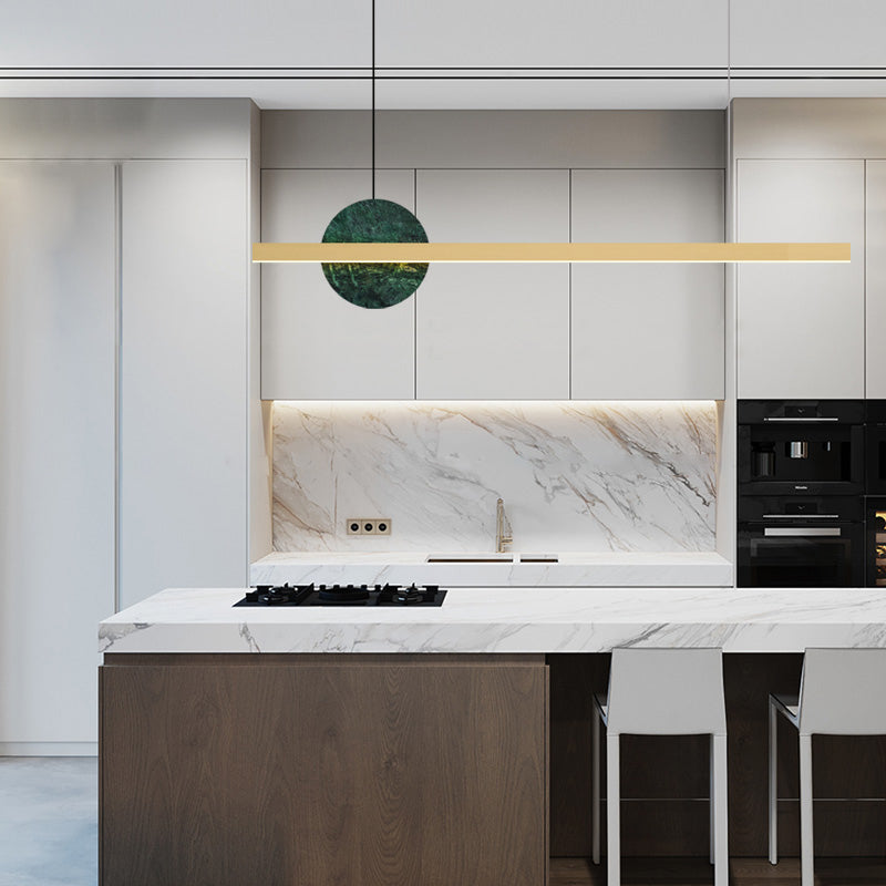 Modern Simple Dining Chandelier Light Metal Pendant Lamp Fixture for Dining Room