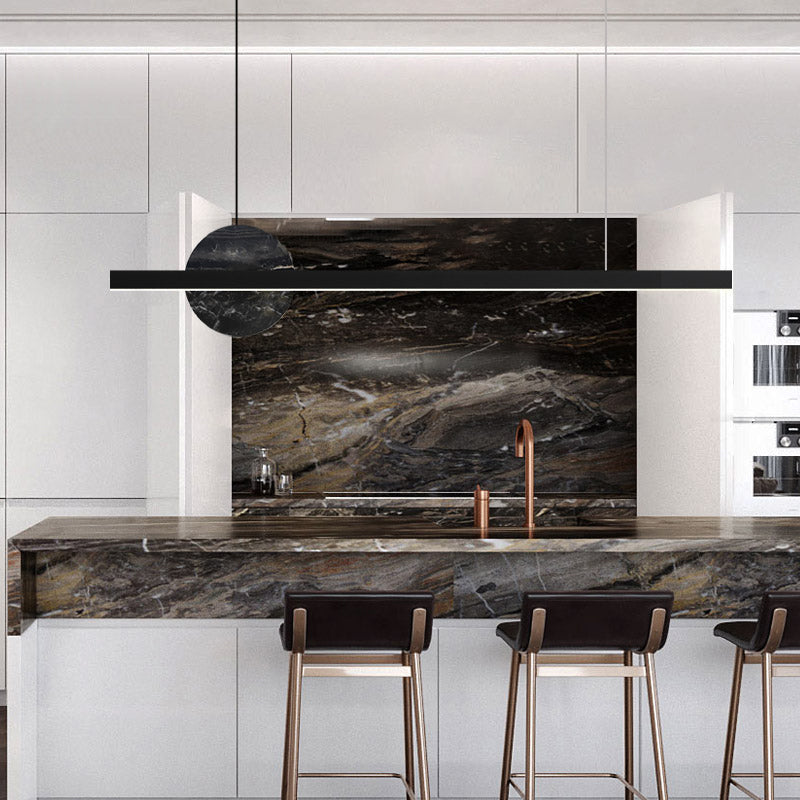 Modern Simple Dining Chandelier Light Metal Pendant Lamp Fixture for Dining Room