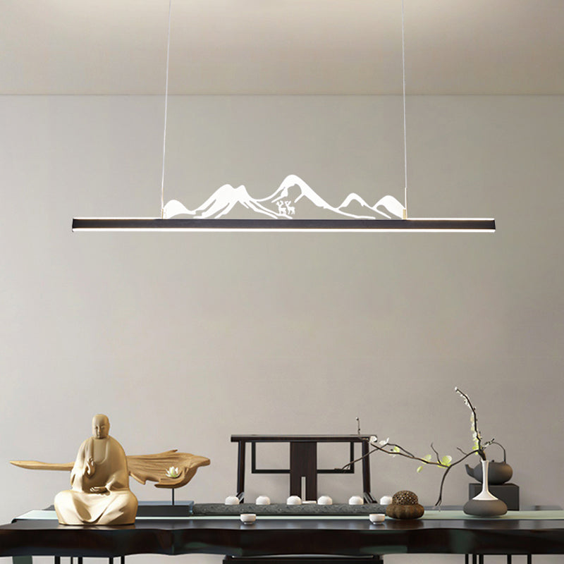 Modern Dining Chandelier Light Modern Rectangle Pendant Lamp Fixture for Dining Room