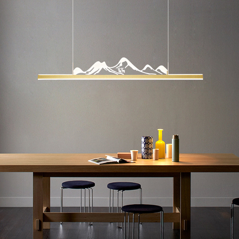 Modern Dining Chandelier Light Modern Rectangle Pendant Lamp Fixture for Dining Room