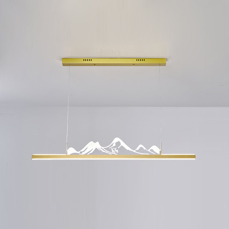 Modern Dining Chandelier Light Modern Rectangle Pendant Lamp Fixture for Dining Room