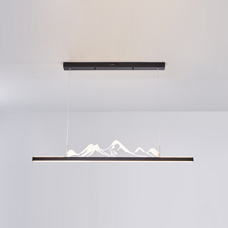 Modern Dining Chandelier Light Modern Rectangle Pendant Lamp Fixture for Dining Room