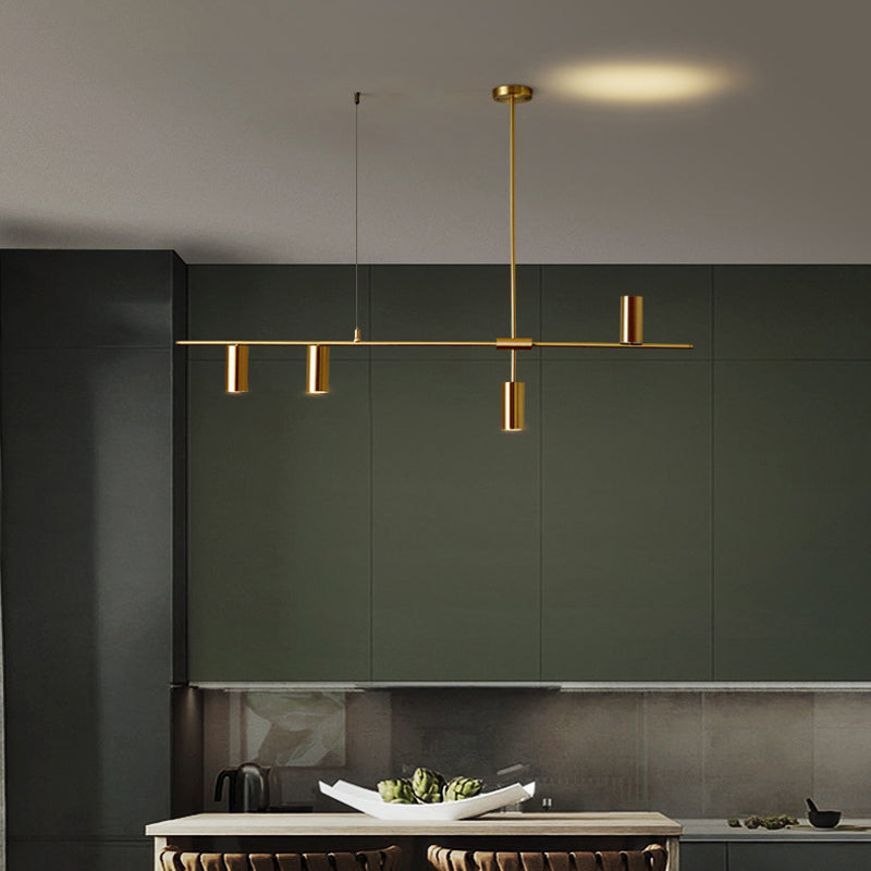 Modern Dining Chandelier Light Cylindrical Shade Pendant Light Fixture for Dining Room