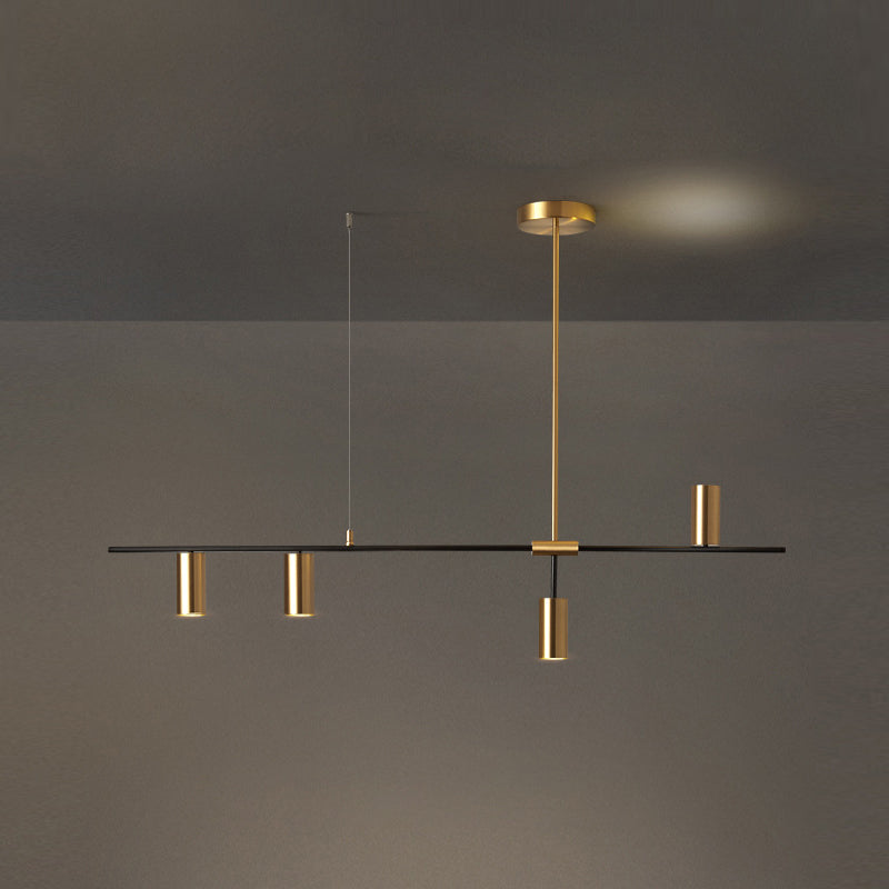 Modern Dining Chandelier Light Cylindrical Shade Pendant Light Fixture for Dining Room