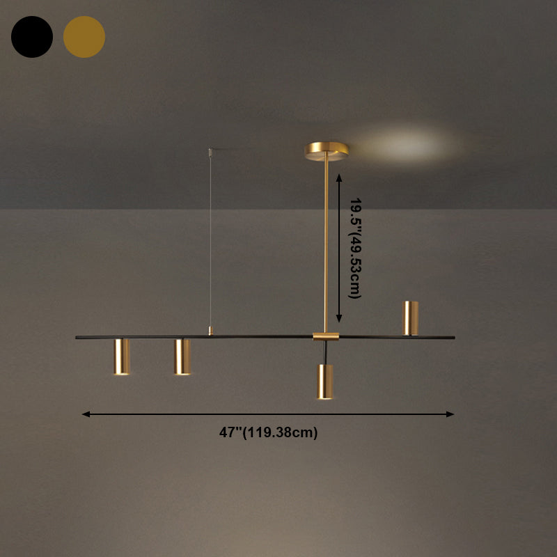 Modern Dining Chandelier Light Cylindrical Shade Pendant Light Fixture for Dining Room