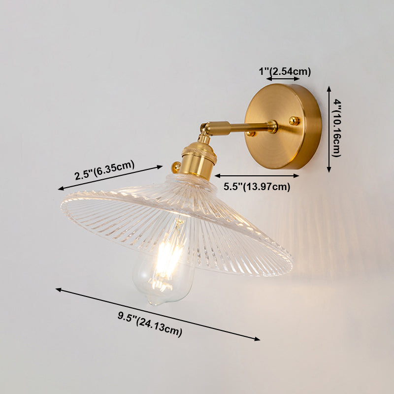 Living Room Metal Wall Sconce Modern 1 Head Glass Wall Mounted Light Fixture