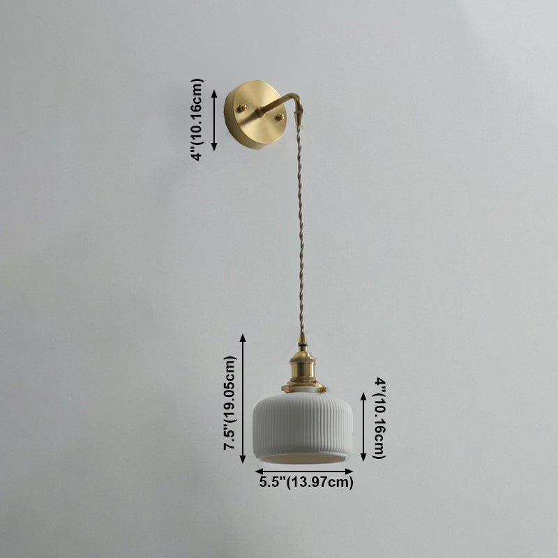 Modern de pared de cerámica Metal 1 1 de luz Medida de pared para sala de estar para sala de estar