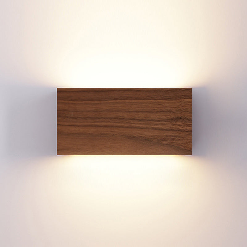 Lámpara de pared de estilo moderno lámparas de pared creativas de madera para sala de estar de dormitorio