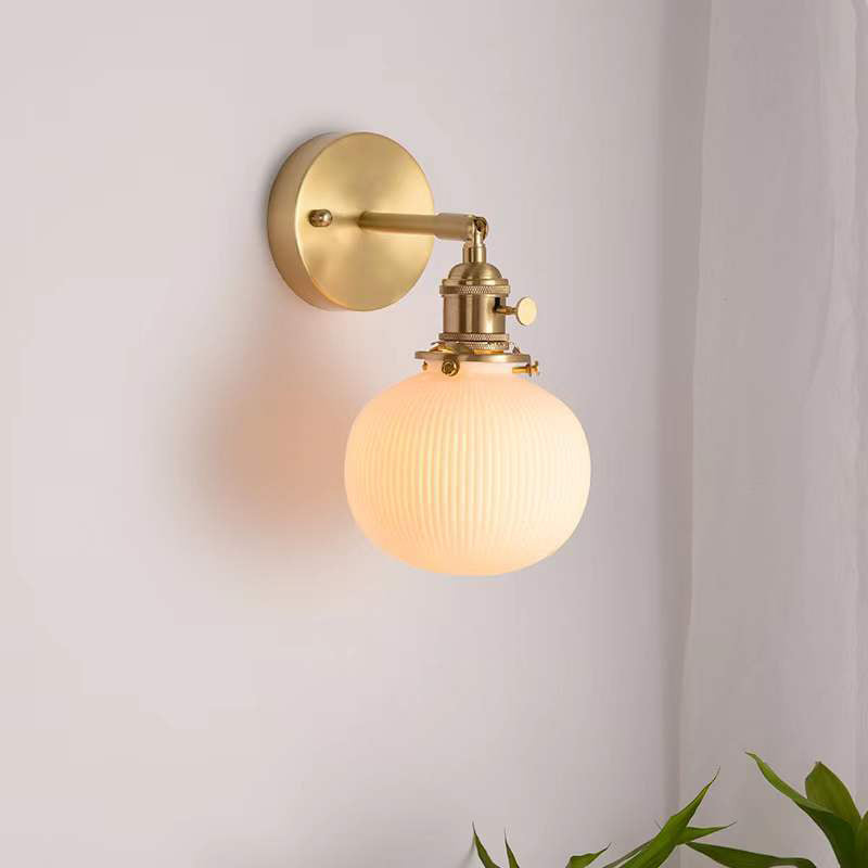 Sentón de vidrio pared apliques moderno 1 cabeza de pared montada en la pared