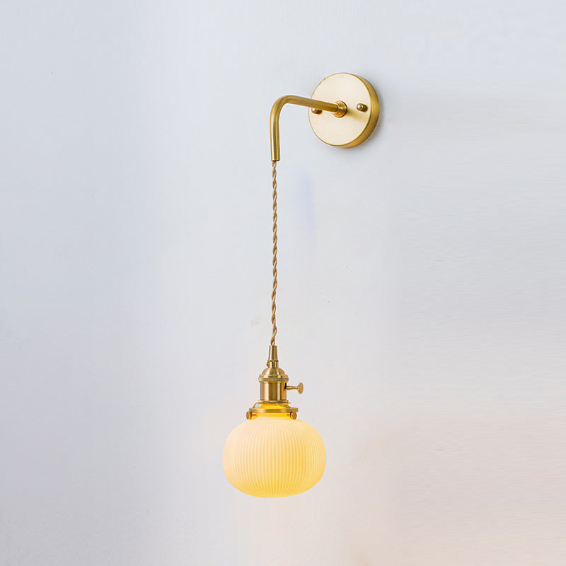 Sentón de vidrio pared apliques moderno 1 cabeza de pared montada en la pared