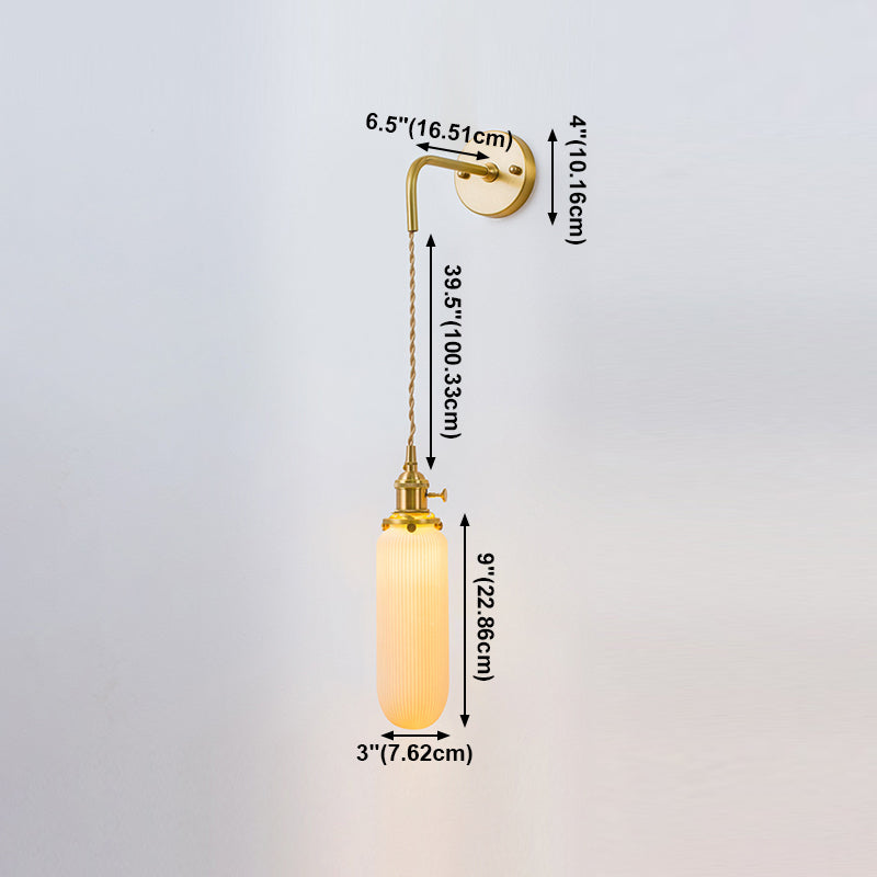 Sentón de vidrio pared apliques moderno 1 cabeza de pared montada en la pared