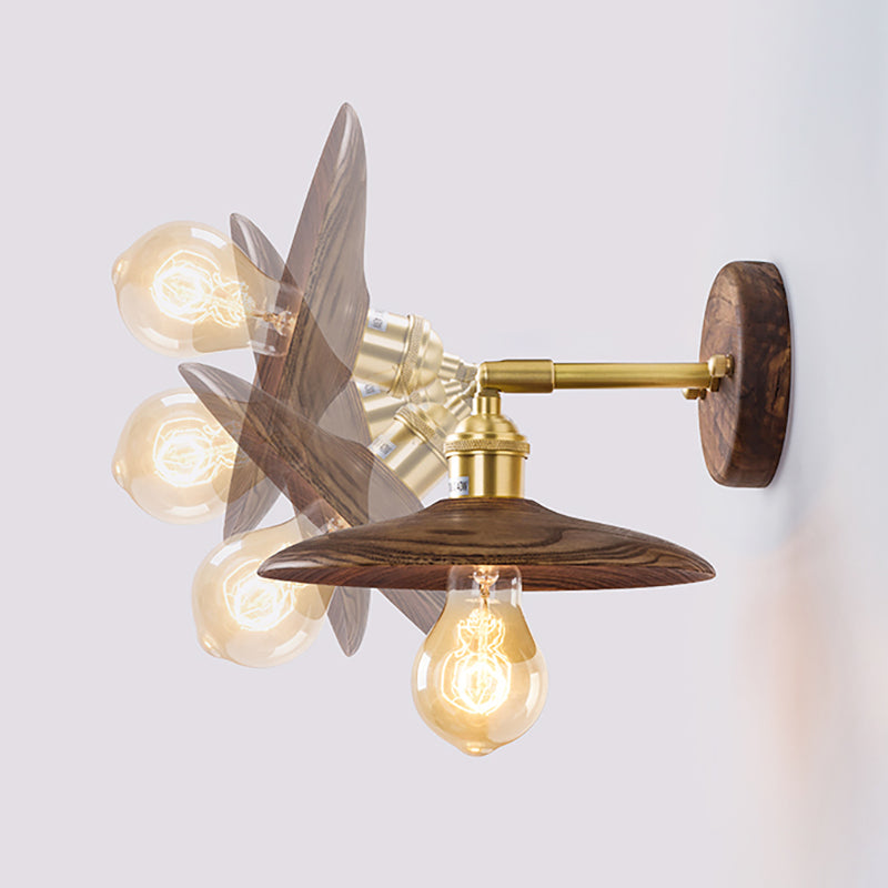 Dormitorio lámparas de apliques simples 1 iluminación de pared de muro de lámpara de madera