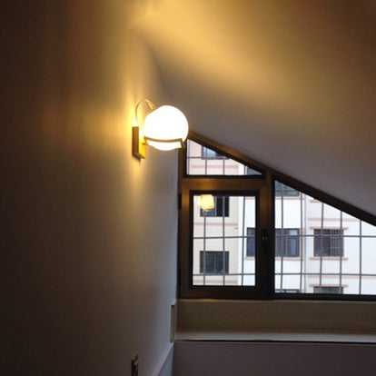 Applexion murale en verre blanc 1 luminaire à la tête à la tête pour salle de salon de la salle d'étude