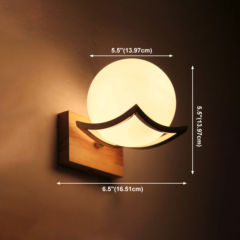 Splicle de pared de vidrio blanco 1 1 Cabeza de luz montada en la pared para la sala de estudio de la sala de estudio