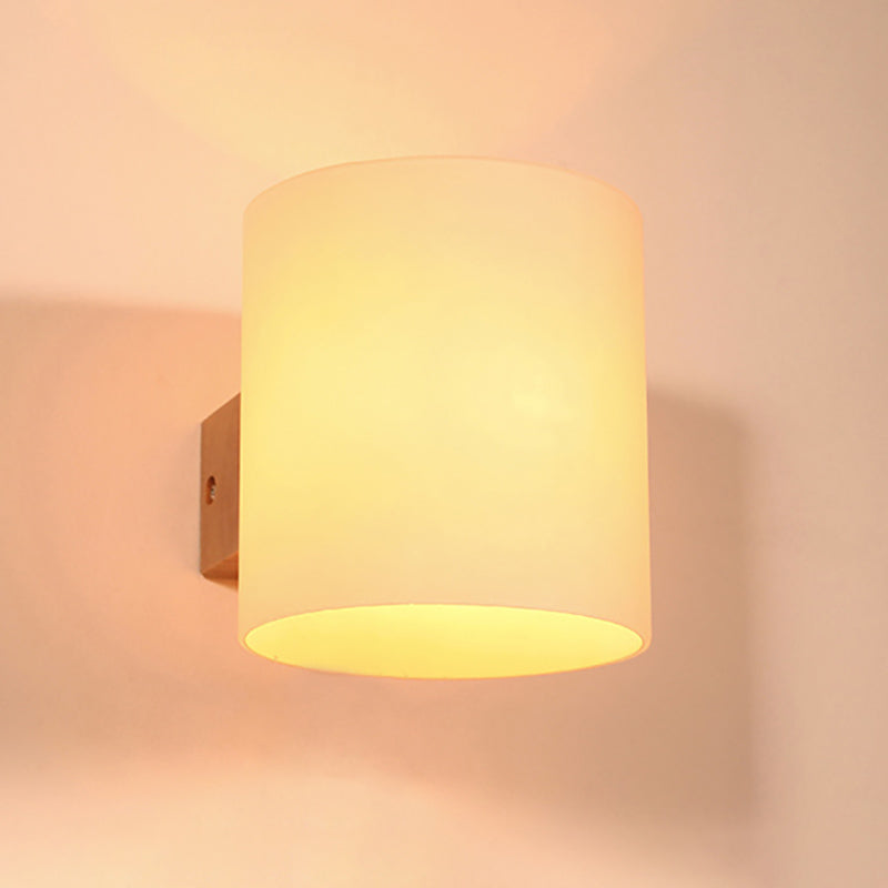 Application de mur de tête simple à 1 tête en verre blanc luminaire de plateau pour salle de lecture pour la salle de lecture