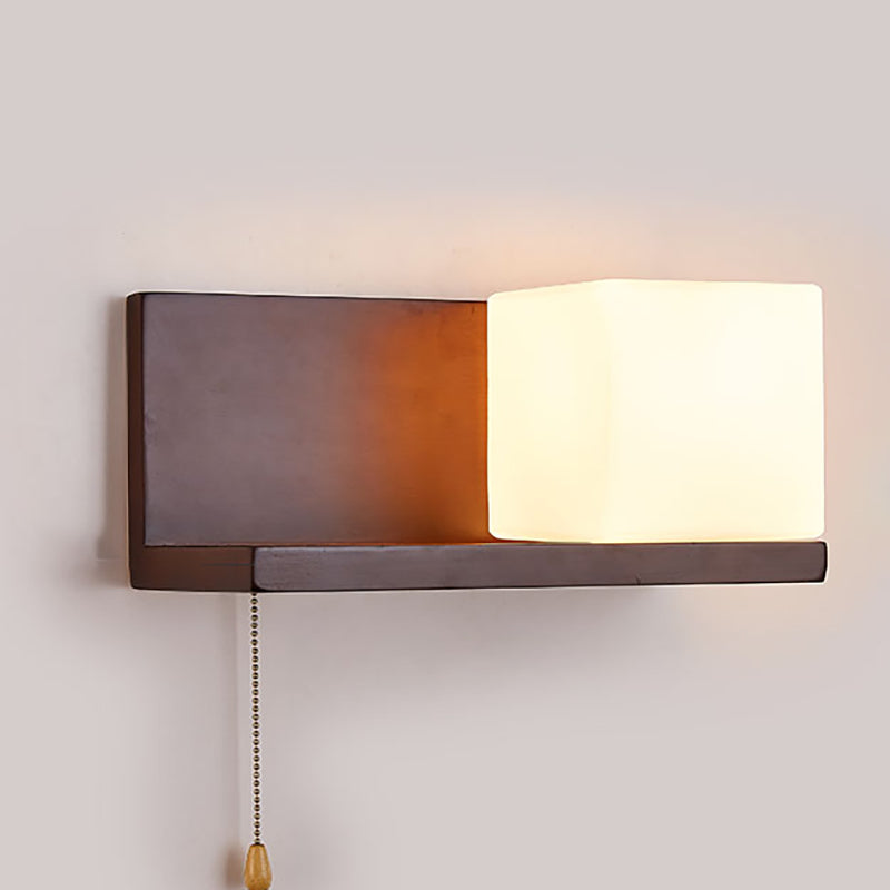 Lumières murales en bois de style moderne Lumières murales créatives pour le salon de la chambre à coucher de l'hôtel
