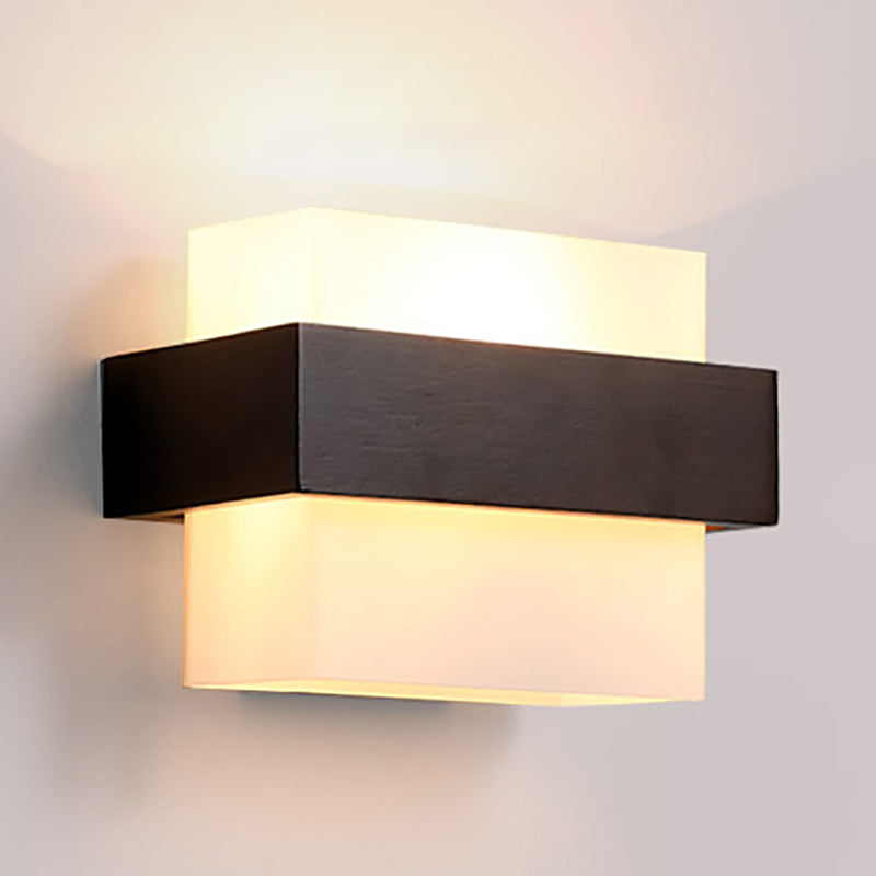 Lumières murales en bois de style moderne Lumières murales créatives pour le salon de la chambre à coucher de l'hôtel