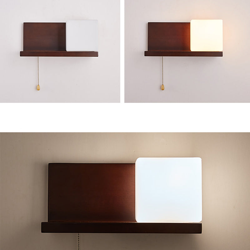 Lumières murales en bois de style moderne Lumières murales créatives pour le salon de la chambre à coucher de l'hôtel