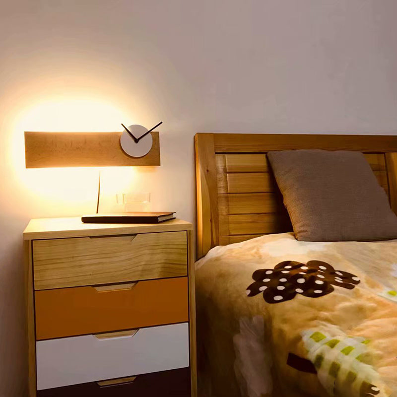 Lampe murale en bois de style contemporain Simplicité Géométrique Simplicité Murne Lumière pour la chambre
