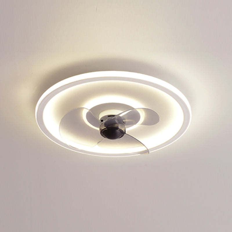 Kreisförmiges Abendessen Deckenventilator Leuchte Metall minimalistische LED Flush Mount Deckenbeleuchtung