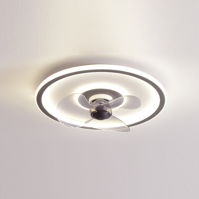 Kreisförmiges Abendessen Deckenventilator Leuchte Metall minimalistische LED Flush Mount Deckenbeleuchtung