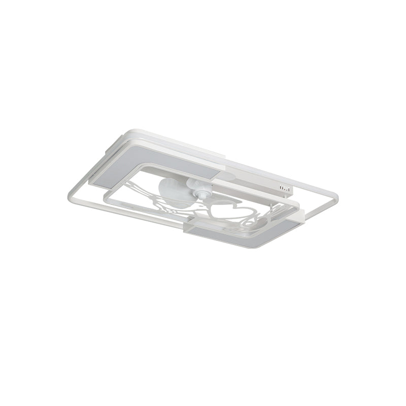 Moderne Deckenventilator Lampe Nordic Acryl Schlafzimmer Wohnzimmer Halbflush Mount Deckenleuchte