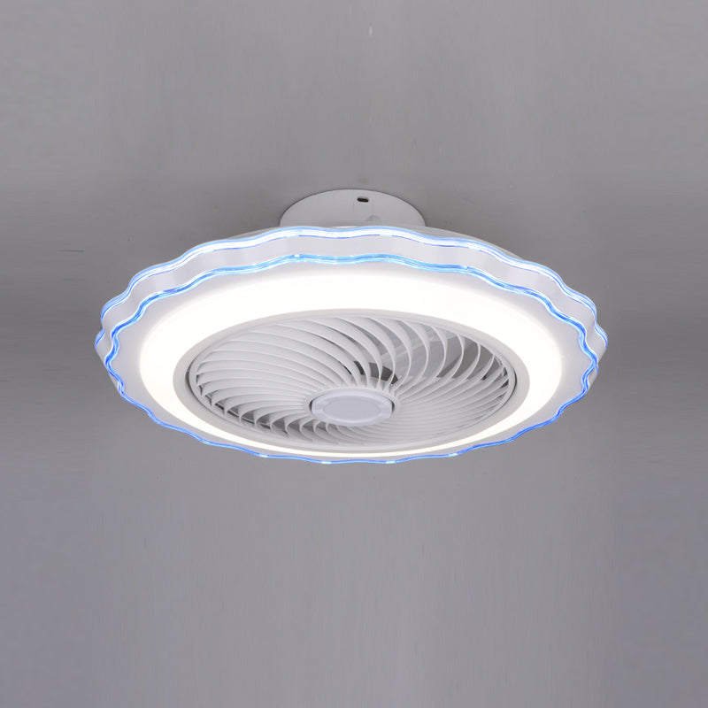 Lampada della ventola della camera da letto per bambini LED minimalista LED SEMI FLUSTO LUCE
