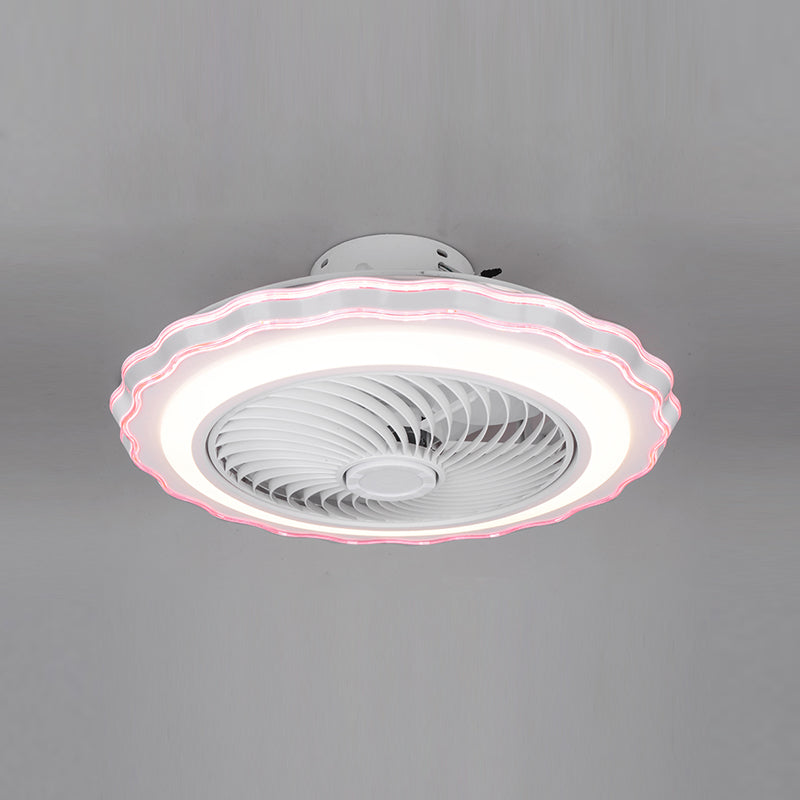 Lampada della ventola della camera da letto per bambini LED minimalista LED SEMI FLUSTO LUCE