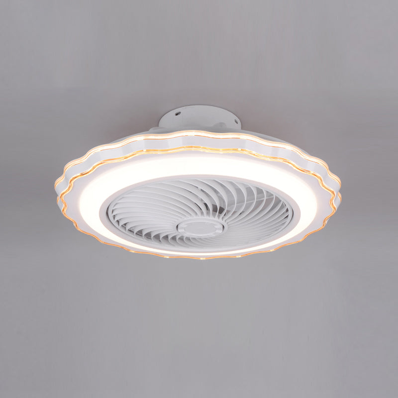 Lampada della ventola della camera da letto per bambini LED minimalista LED SEMI FLUSTO LUCE