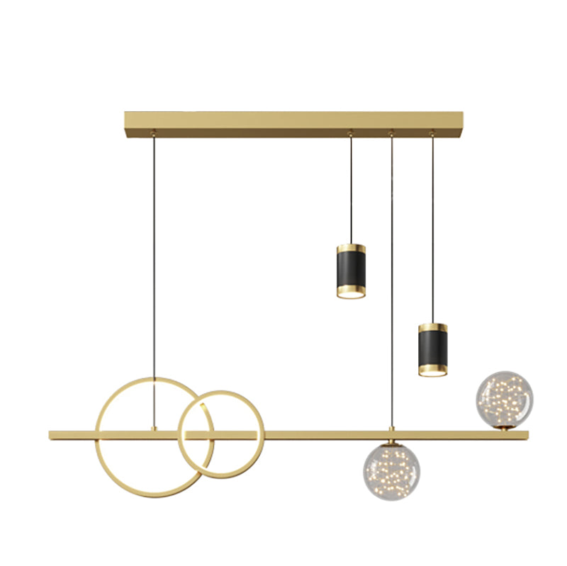 Simple Dining Chandelier Light Modern Style Metal Pendant Lamp Fixture for Dining Room