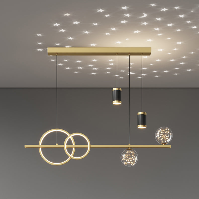 Simple Dining Chandelier Light Modern Style Metal Pendant Lamp Fixture for Dining Room