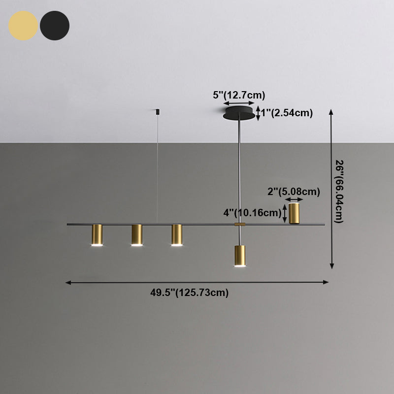 Cylinder Island Lighting Fixtures Contemporary Metal Island Lighting Ideas for Kitchen