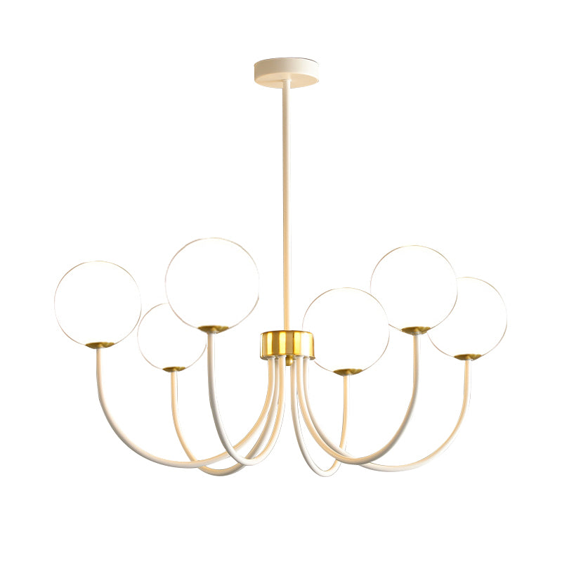 White Iron Hanging Pendant Lights Modern Hanging Lamps for Dining Room