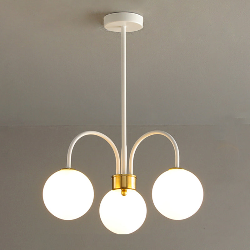 White Iron Hanging Pendant Lights Modern Hanging Lamps for Dining Room