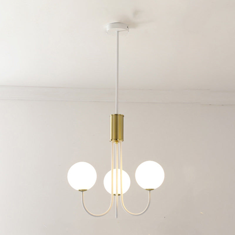 White Iron Hanging Pendant Lights Modern Hanging Lamps for Dining Room