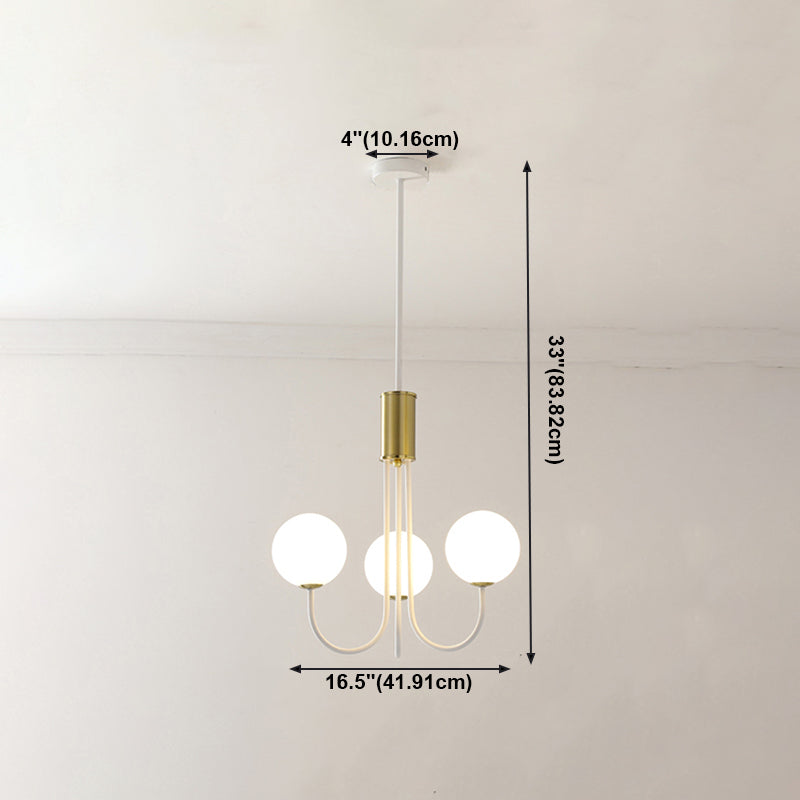 White Iron Hanging Pendant Lights Modern Hanging Lamps for Dining Room