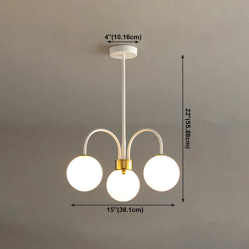 White Iron Hanging Pendant Lights Modern Hanging Lamps for Dining Room