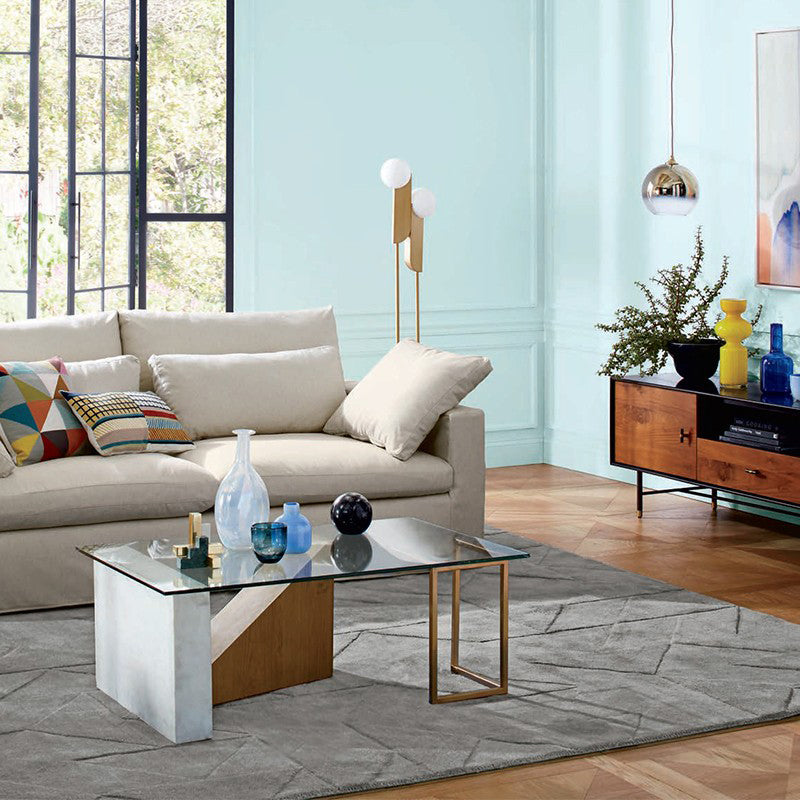 Modern Artistic Single Hanging Lamp Electroplate Iron Pendant Light with Globe Glass Shade