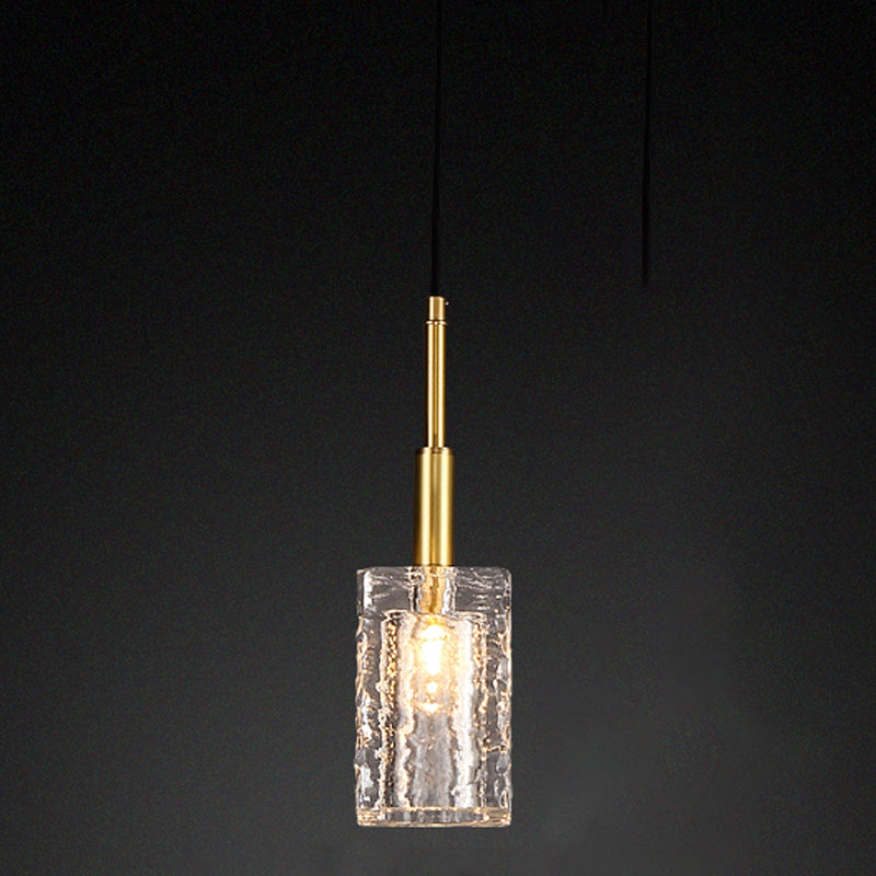 Crystal Cylindrical Hanging Lights Modern Style Hanging Mount Fixture for Bedroom