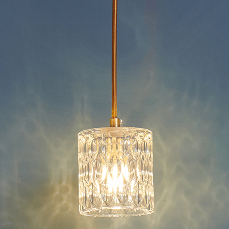 Crystal Hanging Lights Modern Style 1 Head Hanging Mount Fixture for Bedroom