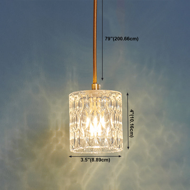 Crystal Hanging Lights Modern Style 1 Head Hanging Mount Fixture for Bedroom