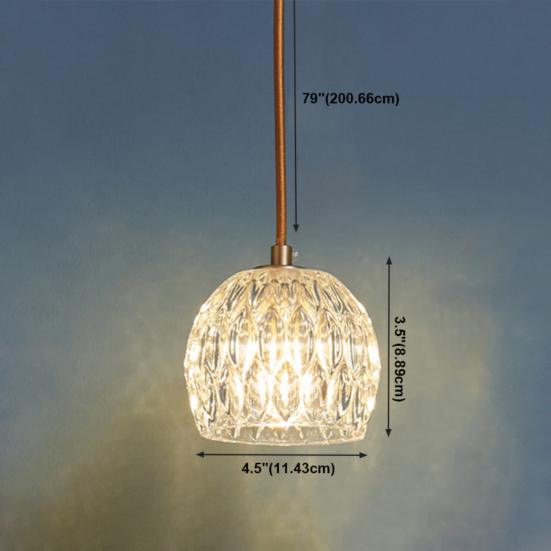 Crystal Hanging Lights Modern Style 1 Head Hanging Mount Fixture for Bedroom