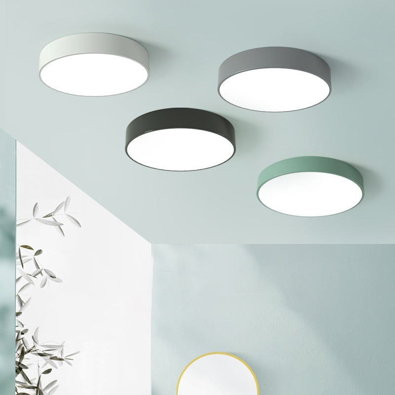 Plafoniera moderna da incasso in stile amaretto, rotonda, in acrilico, a LED, da incasso